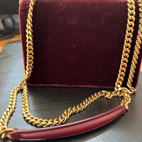 SAINT LAURENT
Sunset Monogram YSL Small Velvet Chain Crossbody - Picture 4 of 13